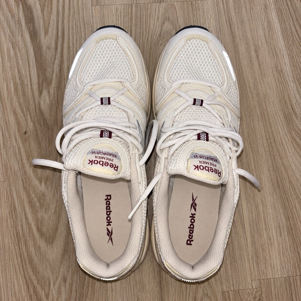 Reebok Premier Road Plus VI Women's Running Sneakers Cream Beige Size 11